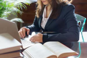 Solicitor Working On Laptop